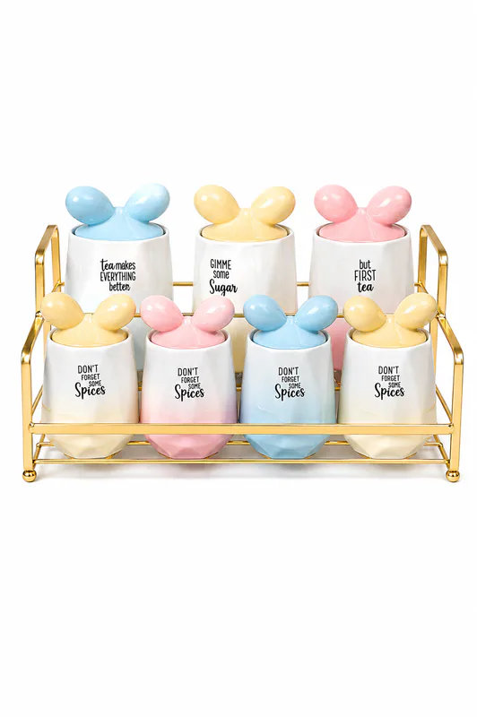 Butterfly Bliss Ceramic Storage Jar Set ?? β White